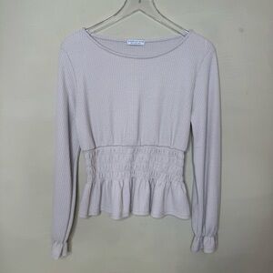 Paper Crane Thermal Waffle White Top medium